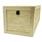 Unfinished Wood Crate Style Box with Hinged Lid for Arts, Crafts, Hobbies, and Home Storage - 10.60" x 10.60" x 10.60" in Inches